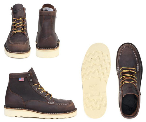 Danner Bull Run Moc Toe 6 Brown Work (15563)