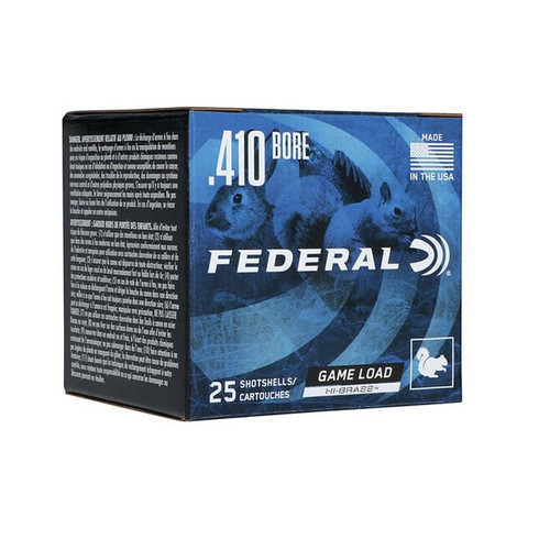 Federal GameShok .410GA 21/2 ##6 Shot Game Load Shells 25RD H4126