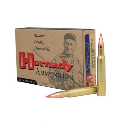 HORNADY 3006 SPRINGFIELD 168GR ELD MATCH M1 GARAND AMMUNITION, 20 ROUND BOX  81171
