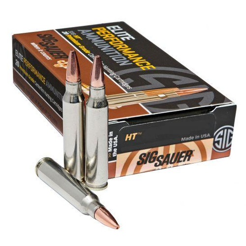 SIG SAUER ELITE HUNTING 80 GR COPPER HOLLOW POINT .243 WIN AMMO, 20/BOX  E243H120