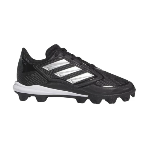 Adidas Kids Unisex  Softball PUREHUSTLE 3 MD CLEATS (Cloud White / Core Black / Silver Metallic)