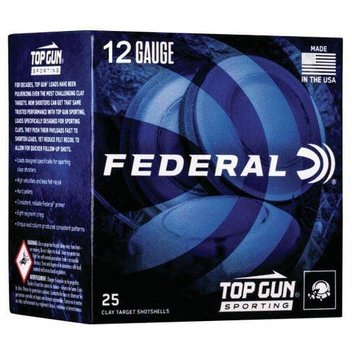 Federal Top Gun Sporting 2.75 12 Gauge Ammo 8, 25/box  TGSF1288