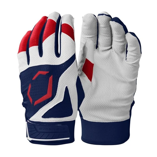 EvoShield SRZ1 Batting Gloves  Navy/Red 