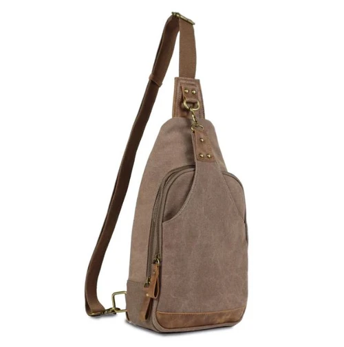 JESSIE JAMES HANDBAGS  Glacier Unisex Canvas Sling Shoulder Concealed Backpack