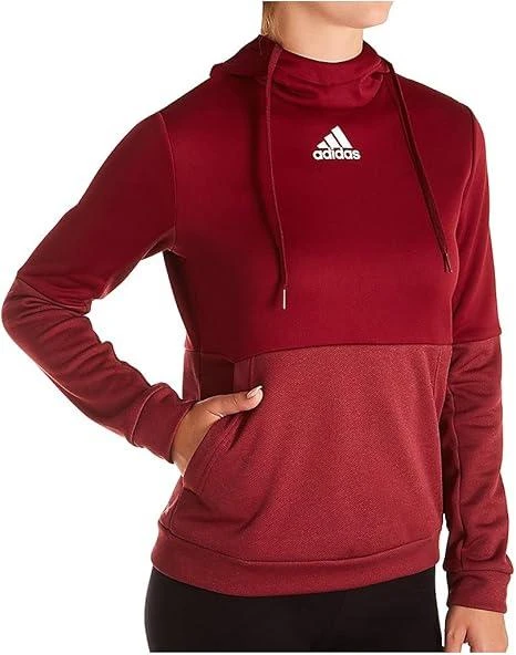Adidas Womens Team Issue Pullover Hoodie BURGUNDY