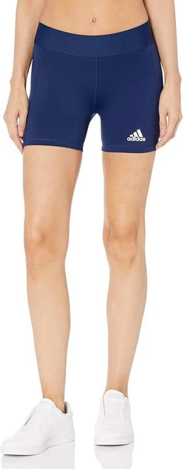 Adidas Womens Techfit Volleyball Shorts Navy  4 Inseam