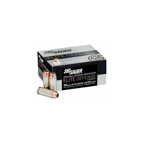Sig Sauer Elite Performance 10mm Ammunition, 20 Rounds JHP 200Gr  E10MM20020