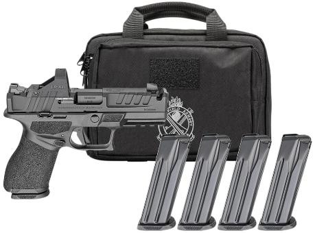 Springfield Armory Echelon 4.0C Compact 9mm Pistol Gear Pack, 4 Mags, Red Dot, Range Case  18+1 Rounds  4 Barrel  Blue/Black