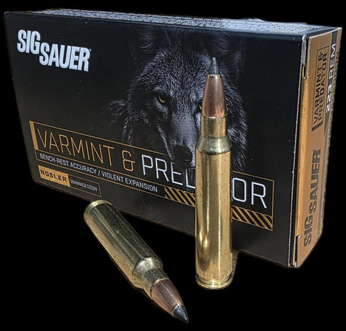 Sig Sauer Varmint & Predator, .223rem, 55gr Nosler Varmageddon, 20rd Box