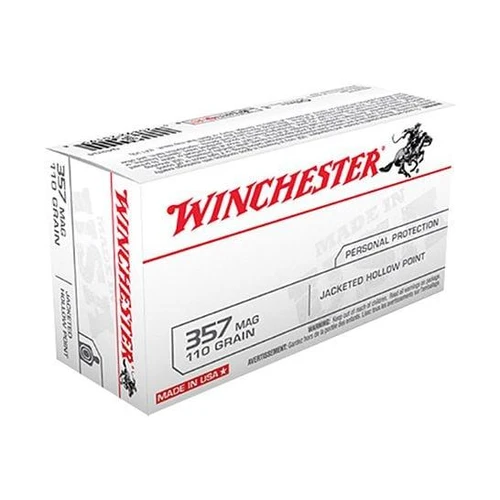 Winchester USA 357 Magnum 110gr JHP Ammunition 50rds  Q4204