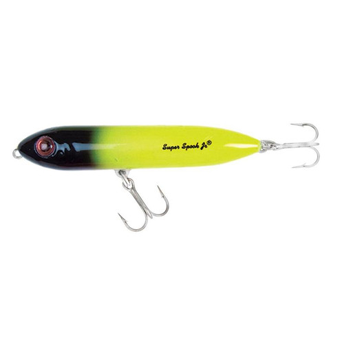 SUPER SPOOK JR 3.5IN 1/2OZCHARTREUSE/BLACK HEAD