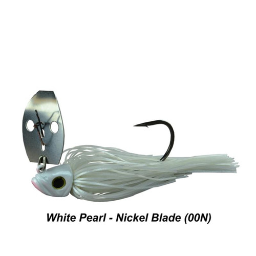 Picasso Aaron Martens Shock Blade Vibrating Jig 1/2OZ WHITE PEARL/NK BLADE