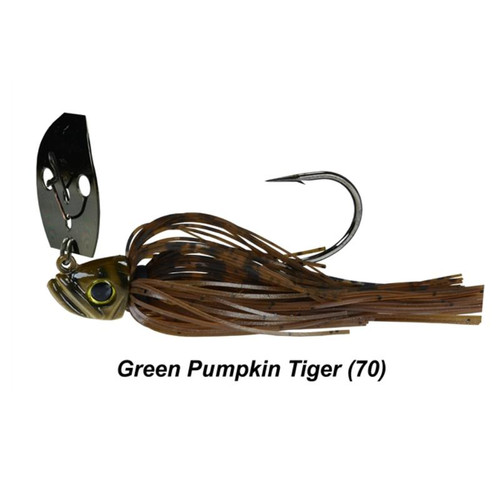 Picasso Aaron Martens Shock Blade Vibrating Jig 1/2OZ GREEN PUMPKIN TIGER