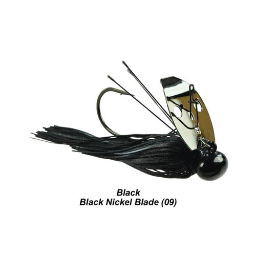 PICASSO LURES 3/4OZ KNOCKER HEAVY COVER  BLACK  BLACK NICKEL BLADE
