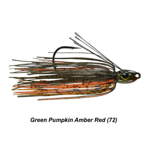 Picasso Hank Cherry Straight Shooter Pro Jig  1/4    Green Pumpkin/AMBER/RED
