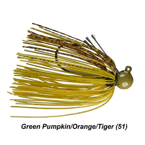 PICASSO LURES3/16OZ Tungsten Little Spotty Jig GREEN PUMPKIN ORANGE TIGER