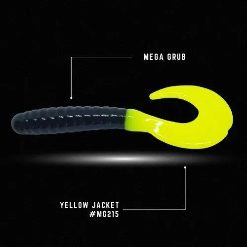 CRAPPIE MONSTER MEGGA GRUB 2 1/4IN 10PKYELLOW JACKET
