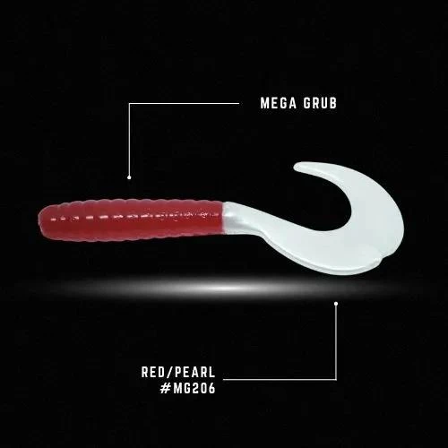 CRAPPIE MONSTER MEGGA GRUB 2 1/4IN 10PKRED PEARL