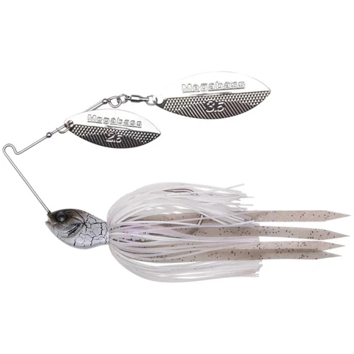 Megabass SV3 Double Willow Spinnerbait (3/8OZ DW)  WHITE PYTHON