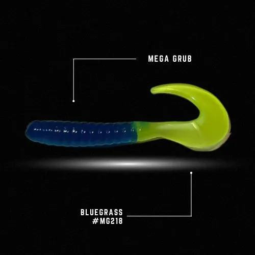 CRAPPIE MONSTER MEGGA GRUB 2 1/4IN 10PKBLUEGRASS