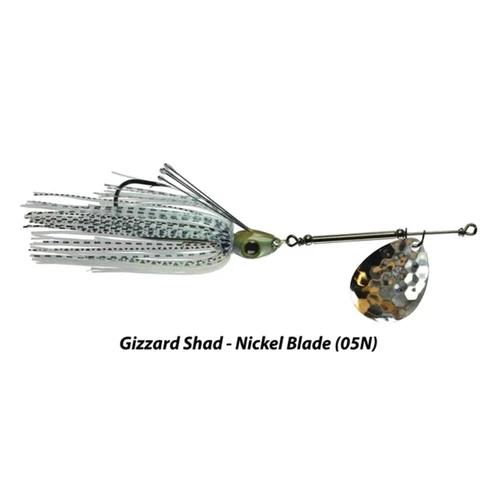 Picasso AllTerrain Weedless Inline Spinner Jig 3/8OZ Gizzard Shad/Nickel