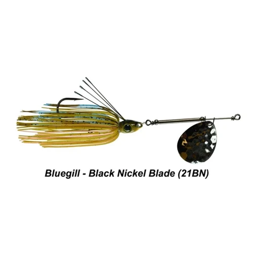 Picasso AllTerrain Weedless Inline Spinner Jig 3/8OZ Bluegill  Black Nickel Blade