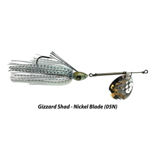Picasso AllTerrain Weedless Inline Spinner Jig  1/2OZ  Gizzard Shad/Nickel