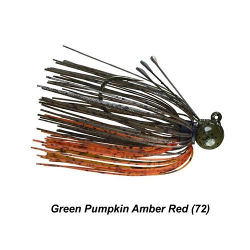 PICASSO LURES 3/8OZ Tungsten Little Spotty Jig   GREEN PUMPKIN/AMBER/RED