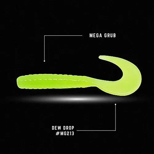 CRAPPIE MONSTER MEGGA GRUB 2 1/4IN 10PKDEW DROP