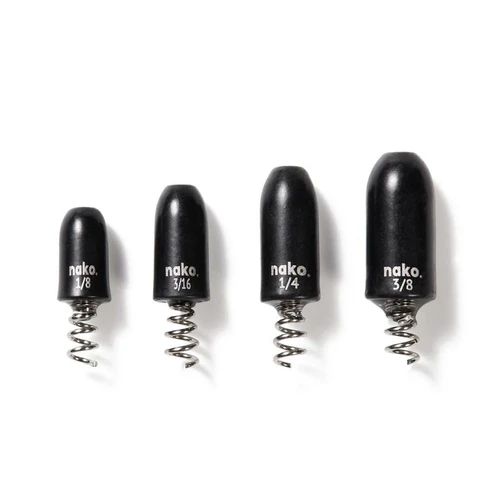 NAKO 97% Pure Tungsten ScrewIn Weights  No Chip Black   3/8 oz (10 pack)