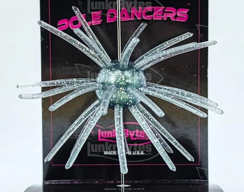 LunkrBytes Pole Dancers- Green Shad-Clear/Silver & Green Flake