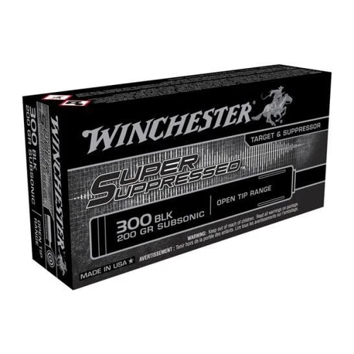 WINCHESTER .300 AAC BLACKOUT 200 GR SUPER SUPPRESSED SUBSONIC AMMUNITION, 20 ROUNDS - SUP300BLK
