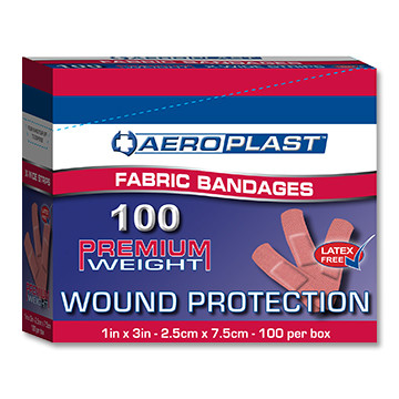 Aeroplast Fabric Plasters Extra Wide 7.5cm x 2.5cm - Box 100