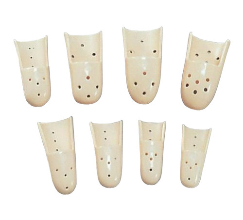 Mallet Finger Splints Flesh Colour Rigid Plastic Half Round Size 3
