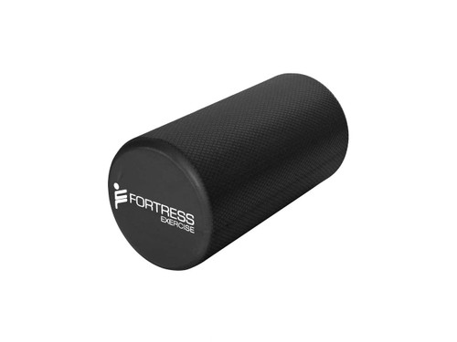 Fortress Short Round Premium Foam Roller 15 x 30cm Black