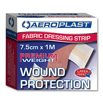 Aeroplast Fabric Dressing Strip - 7.5cm x 1 Meter Roll