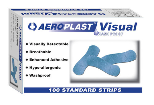 Aeroplast Blue Visual Wash Proof Plasters Box 100