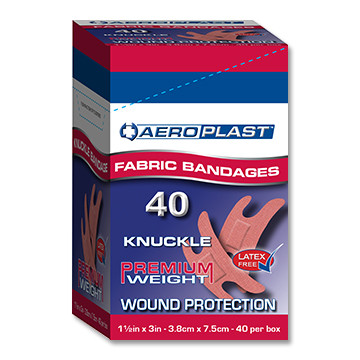 Aeroplast Fabric Plasters Knuckle Shape - Large Size 7.5cm x 3.8cm - Box 40