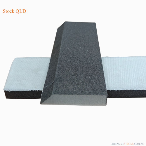 3-Sided Hook & Loop Foam Sanding Block (70 × 198 × 15mm, 240 Grit) | sand 90° & 135° angle same time