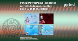 Ppted PowerPoint Templates 109 - July 4th, Independence Day