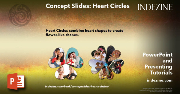 Concept PowerPoint Slides - Heart Circles
