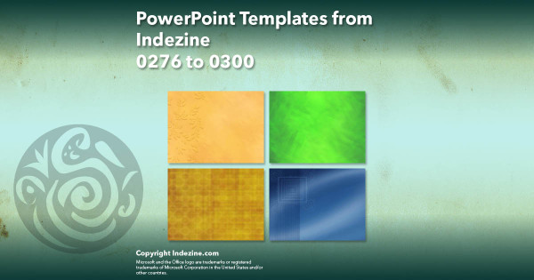 PowerPoint Templates from Indezine - 012 Designs 0276 to 0300