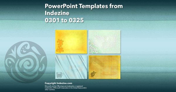 PowerPoint Templates from Indezine - 013 Designs 0301 to 0325