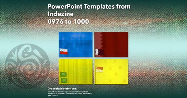PowerPoint Templates from Indezine - 040 Designs 0976 to 1000