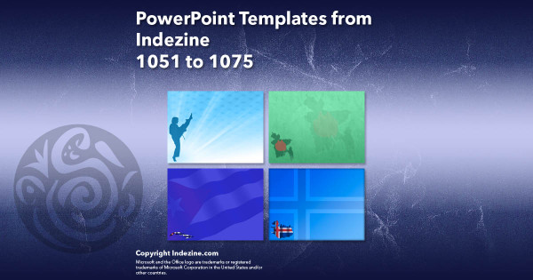 PowerPoint Templates from Indezine - 043 Designs 1051 to 1075