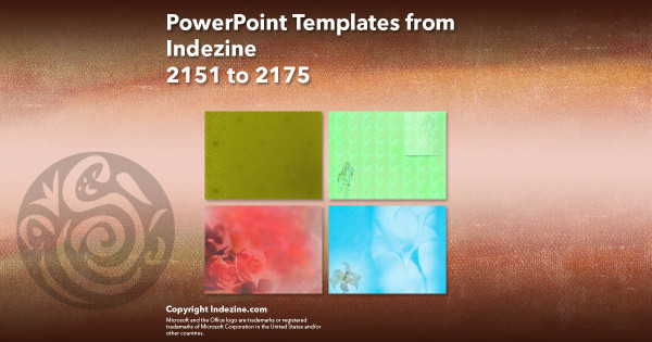 PowerPoint Templates from Indezine - 087 Designs 2151 to 2175