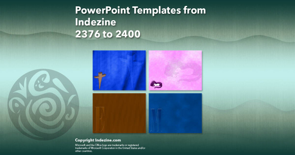 PowerPoint Templates from Indezine - 096 Designs 2376 to 2400