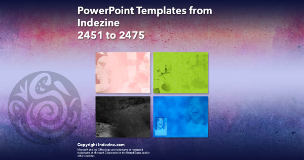 PowerPoint Templates from Indezine - 099 Designs 2451 to 2475