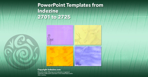PowerPoint Templates from Indezine - 109 Designs 2701 to 2725