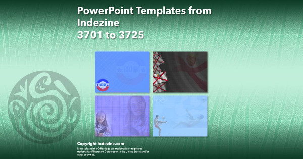 PowerPoint Templates from Indezine - 149 Designs 3701 to 3725